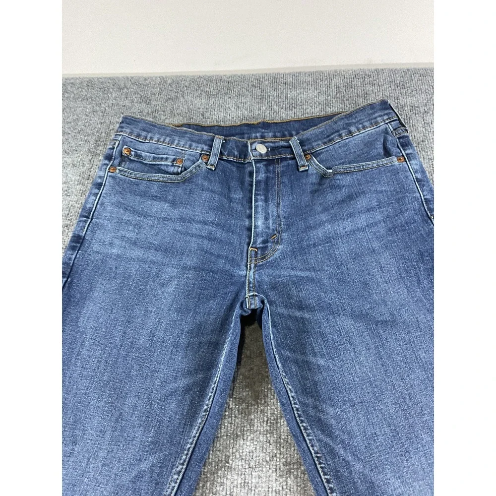 Levi's 511 Slim Fit Jeans Mens 34x30 Medium Wash Blue Denim Stretch Straight Pan